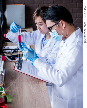 scientist working in science and chemical in lap 38423579