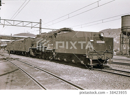 Showa 43 steam locomotive D50 Maiohara engineering district Shiga ken 38423935