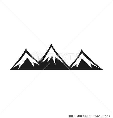 Mountain icons on white background 38424575