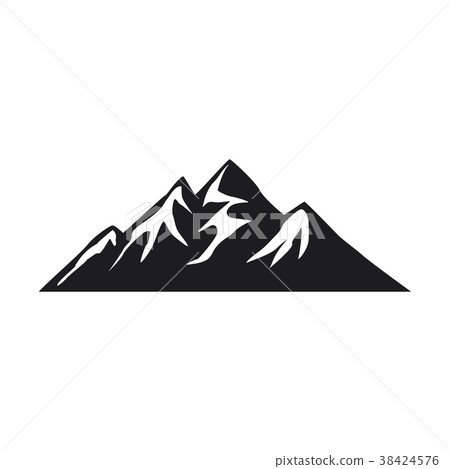 Mountain icons on white background 38424576