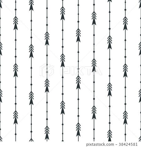 Black arrows seamless pattern background - Stock Illustration [38424581 ...