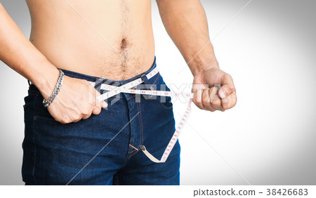 man try loss weight isolated man try loss weight isolated 38426683