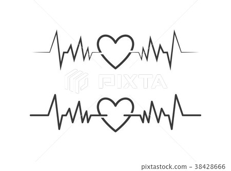 heartbeat pulse vector 38428666