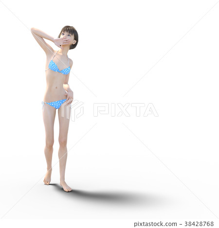 Swimwear women summer image perming3DCG illustration material 38428768