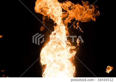 Bright flash of fire, against the black sky Bright flash of fire, against the black sky 38430512