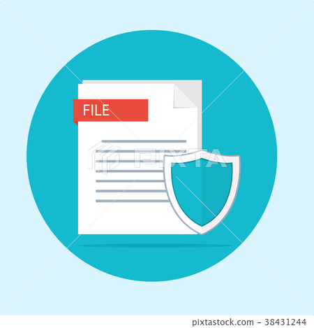 shield, protect, file - Stock Illustration [38431244] - PIXTA