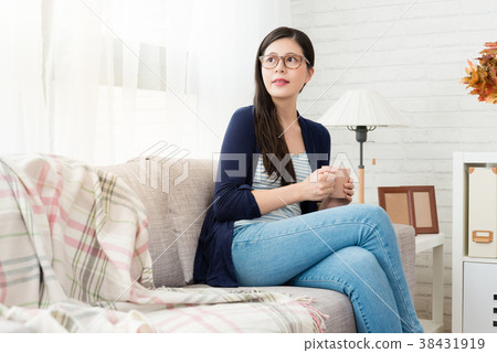 Asian women enjoy drink hot chocolate 38431919