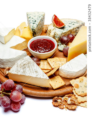 Various types of cheese - parmesan, brie 38432479