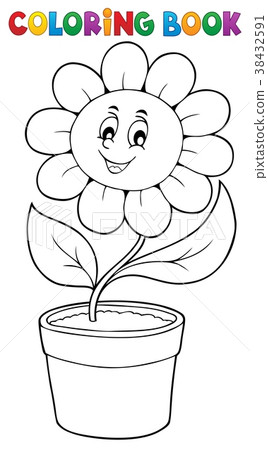 Download Coloring Book Flower Topic 5 Stock Illustration 38432591 Pixta
