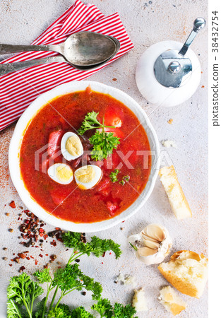 Traditional Ukrainian borsch Traditional Ukrainian borsch 38432754