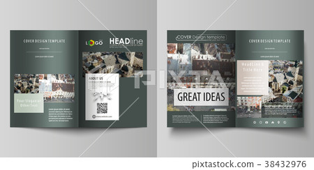 Business templates for bi fold brochure, magazine 38432976