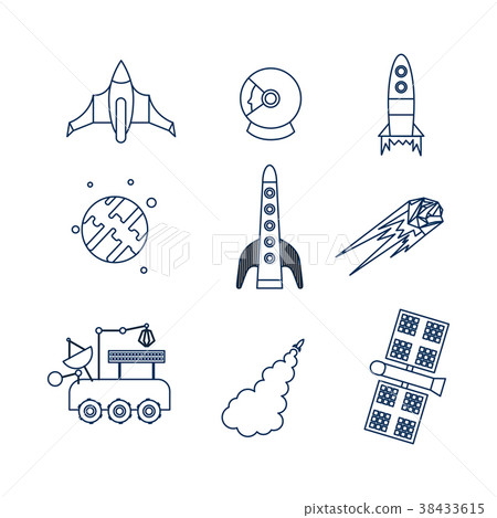 cosmos icon set - Stock Illustration [38433615] - PIXTA
