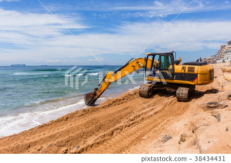 Construction Beach Ocean Erosion Repairs 38434431
