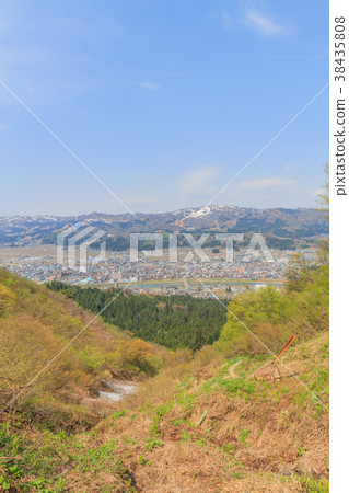 Landscape seen from Sakadoyama in spring 38435808