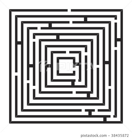square maze, labirynth vector symbol icon design. 38435872