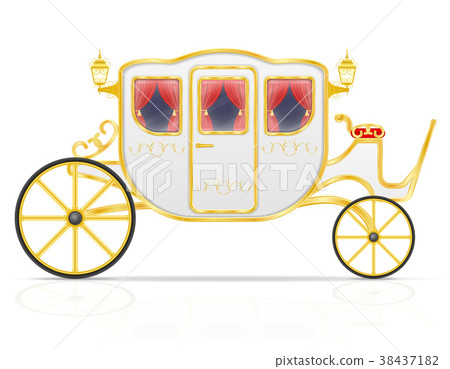 royal carriage for transportation of people vector 38437182