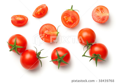 Cherry Tomatoes Isolated on White Background Cherry Tomatoes Isolated on White Background 38439768