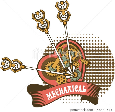 Steampunk mechanism heart 38440343