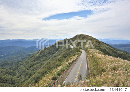 Mountain landscape and road in autumn landscape 38441047