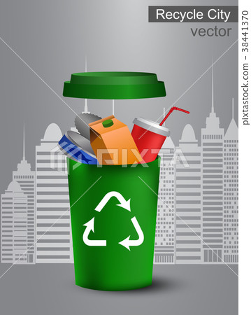 recycling bins illustration 38441370