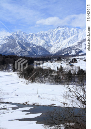 Hakuba village in the northern alps winter Hakuba village in the northern alps winter 38442943