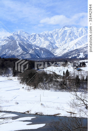 Hakuba village in the northern alps winter Hakuba village in the northern alps winter 38442944