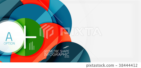 Colorful geometric circle modern abstract 38444412