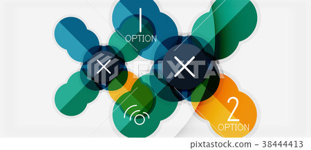 Paper geometric circle banner template Paper geometric circle banner template 38444413