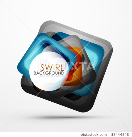 Square swirl abstract banner - Stock Illustration [38444848] - PIXTA