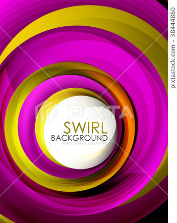 Spiral swirl flowing lines 3d effect abstract 38444860