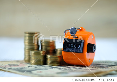 Tally counter or counting machine, coin and bank Tally counter or counting machine, coin and bank 38445235