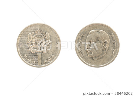 One Moroccan dirham coin One Moroccan dirham coin 38446202