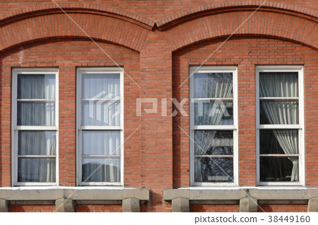 Red brick architecture window 38449160