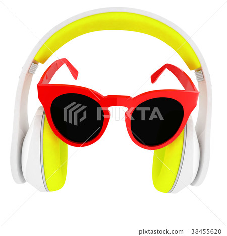 Sunglasses and headphone for your face. Sunglasses and headphone for your face. 38455620