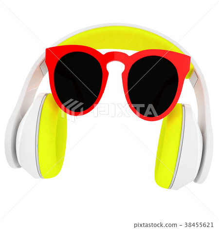 Sunglasses and headphone for your face. Sunglasses and headphone for your face. 38455621