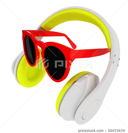 Sunglasses and headphone for your face. Sunglasses and headphone for your face. 38455634