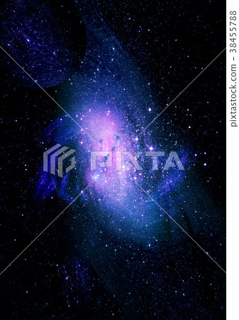 Stars, dust and gas nebula in a far galaxy Stars, dust and gas nebula in a far galaxy 38455788