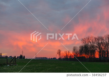 Sunset over a Flemish Landscape Sunset over a Flemish Landscape 38456237