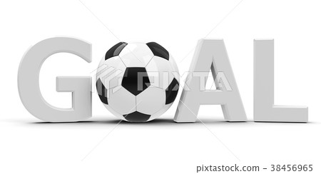 White Football Goal 38456965