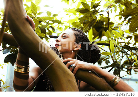 Young cute smiling real stylish dressed woman in 38457116