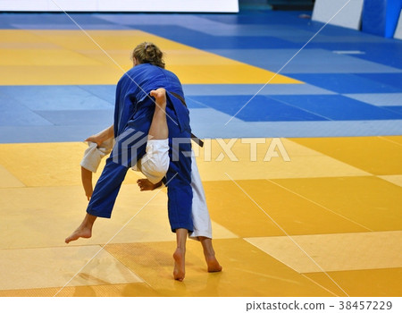 Girls compete in Judo 38457229
