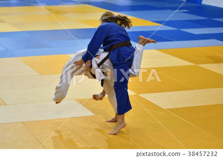 Girls compete in Judo Girls compete in Judo 38457232