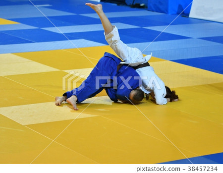 Girls compete in Judo Girls compete in Judo 38457234