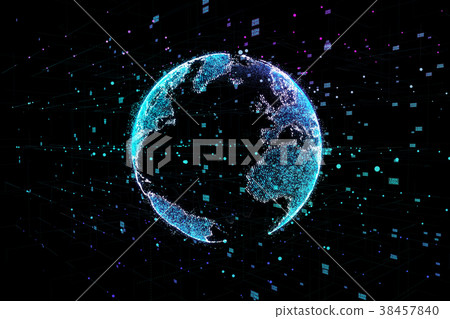 Earth, representing global network connection 38457840