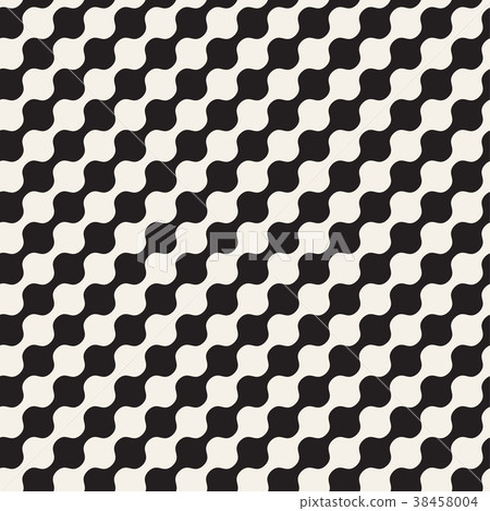Monochrome wavy lines design. Vector geometric 38458004