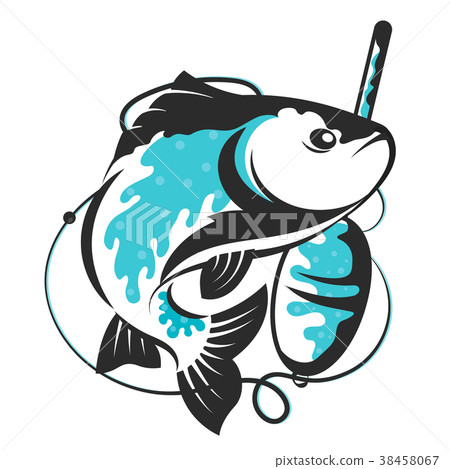 Fish and float vector 38458067
