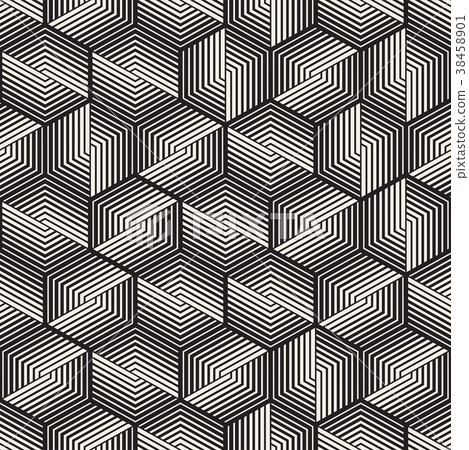 Vector seamless stripes pattern. Modern stylish 38458901