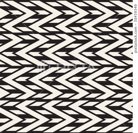 Vector seamless zigzag line pattern. Abstract 38459349