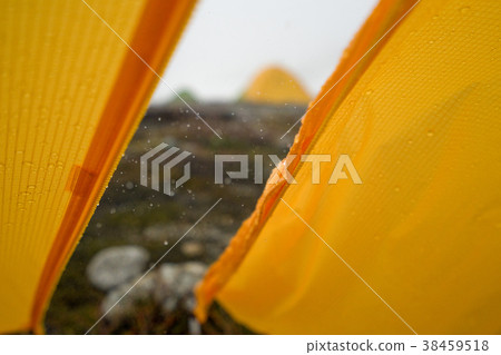 Rain outside the tent Rain outside the tent 38459518