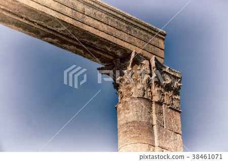 the antique column and archeological site   38461071
